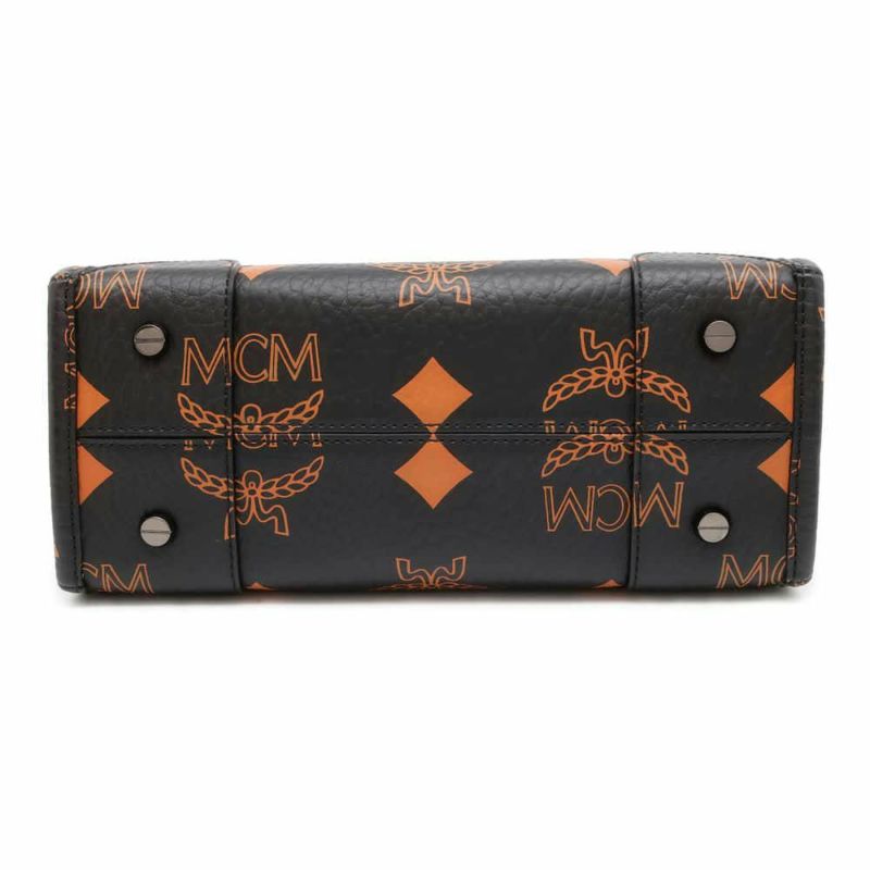 エムシーエム トートバッグ マキシ ヴィセトス スモール レザー MWTDABO01 MCM 2wayショルダーバッグ 黒