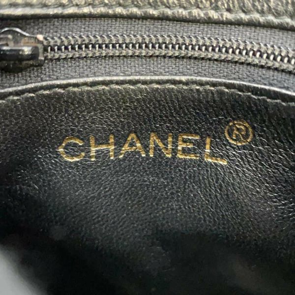 シャネル チェーンショルダーバッグ ミニ マトラッセ ココマーク タッセル パテント CHANEL バッグ 黒 ヴィンテージ