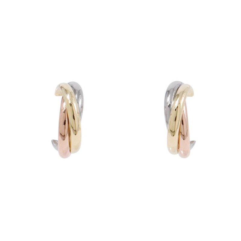 カルティエ ピアス トリニティ ミニモデル K18YG/K18PG/K18WG B8017100/B8301540 ジュエリー イヤリング