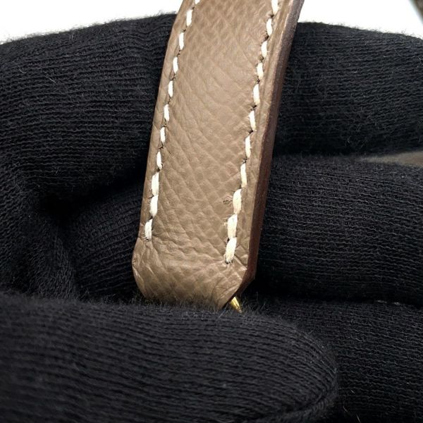 エルメス ハンドバッグ ケリー28 外縫い エトゥープ/ゴールド金具 エプソン Y刻印 2wayショルダー