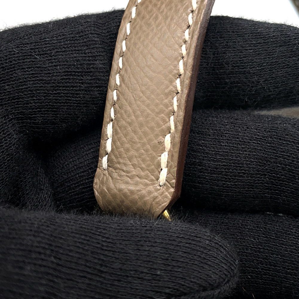 エルメス ハンドバッグ ケリー28 外縫い エトゥープ/ゴールド金具 エプソン Y刻印 2wayショルダー