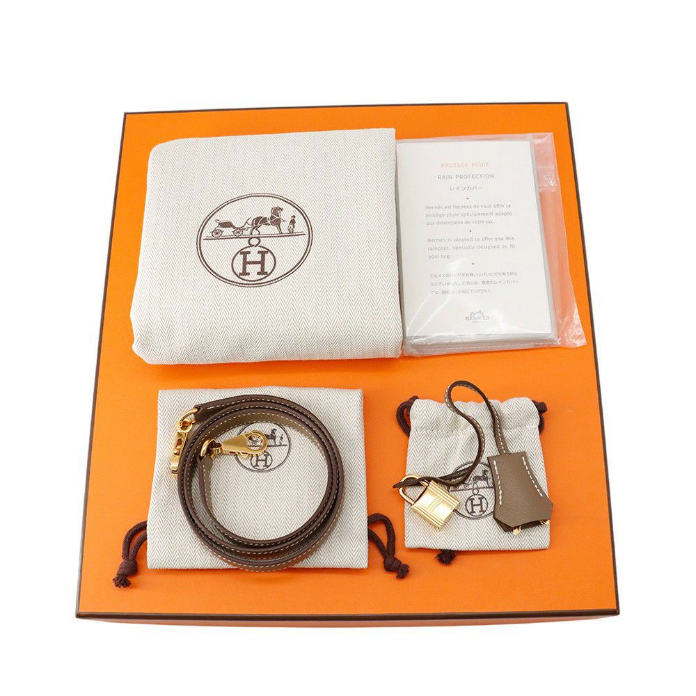 エルメス ハンドバッグ ケリー28 外縫い エトゥープ/ゴールド金具 エプソン Y刻印 2wayショルダー