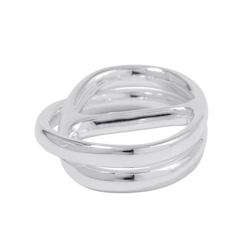 エルメス リング シェーヌダンクル パンク ダブルリング SV925シルバー リングサイズ52 HERMES ジュエリー 指輪