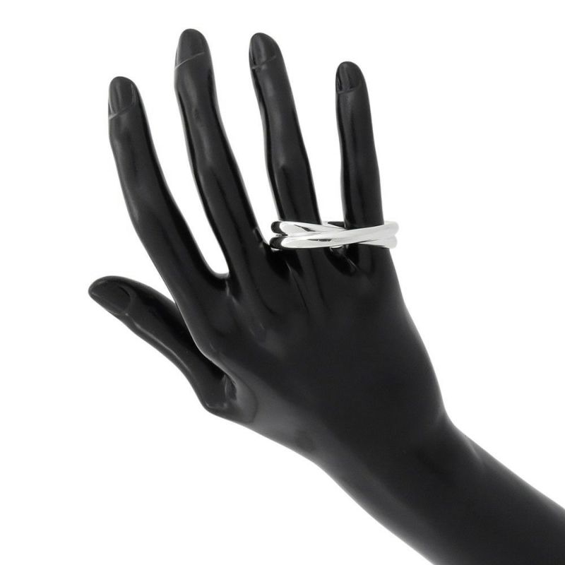 エルメス リング シェーヌダンクル パンク ダブルリング SV925シルバー リングサイズ52 HERMES ジュエリー 指輪