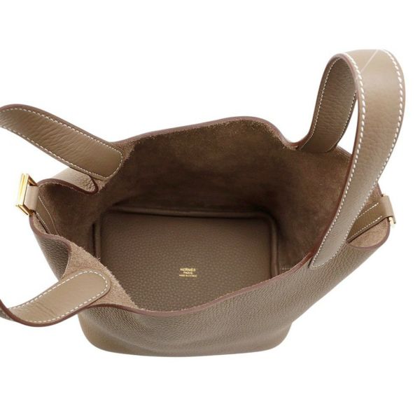 エルメス ハンドバッグ ピコタンロックPM エトゥープ/ゴールド金具 トリヨンクレマンス K刻印