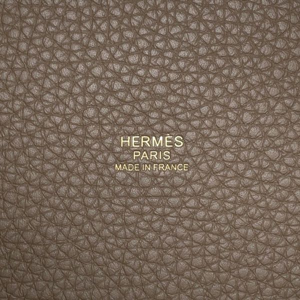 エルメス ハンドバッグ ピコタンロックPM エトゥープ/ゴールド金具 トリヨンクレマンス K刻印