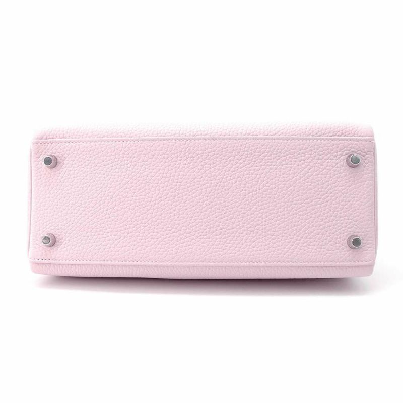 エルメス ハンドバッグ ケリー28 内縫い モーヴペール/シルバー金具 トリヨンクレマンス B刻印 2wayショルダー