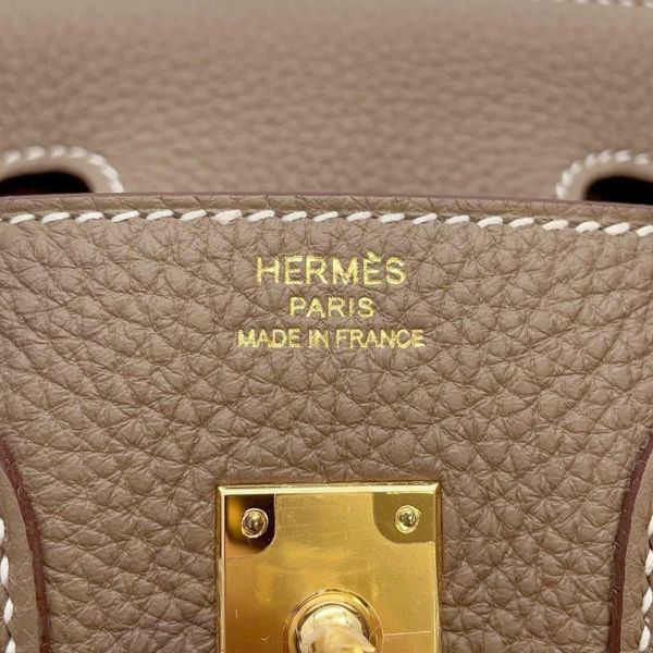 エルメス バーキン25 エトゥープ/ゴールド金具 トゴ W刻印 HERMES Birkin ハンドバッグ