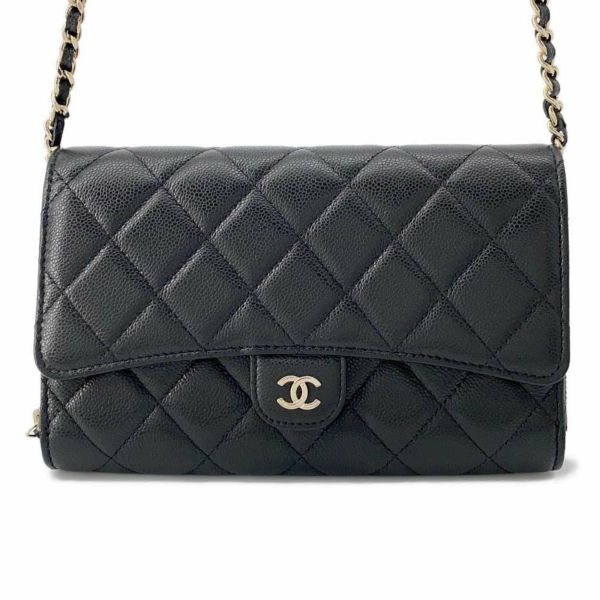 シャネル チェーンウォレット ココマーク マトラッセ フォンケース キャビアスキン AP3876 CHANEL 黒 |  中古・新品ブランド販売ギャラリーレア公式通販