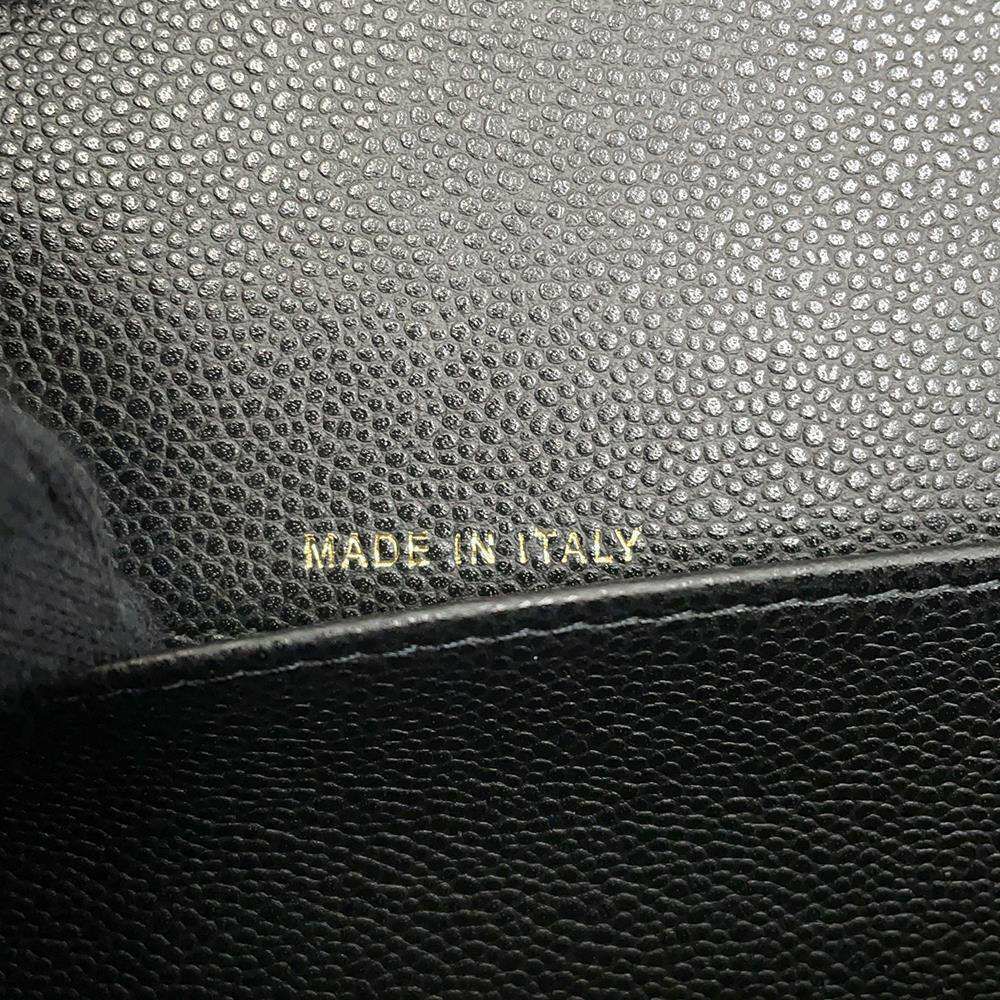 シャネル チェーンウォレット ココマーク マトラッセ フォンケース キャビアスキン AP3876 CHANEL 黒