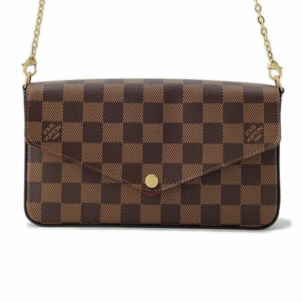 ルイヴィトン 長財布 ダミエ・エベヌ ポシェット・フェリシー N40492 LOUIS VUITTON チェーンショルダーバッグ