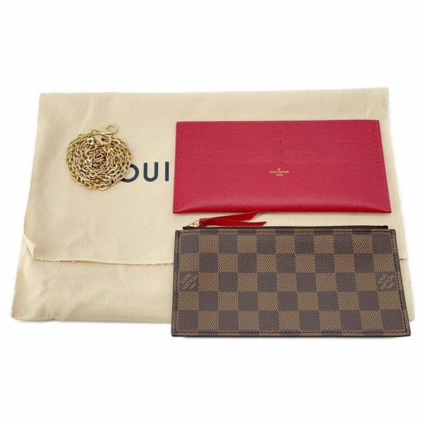 ルイヴィトン 長財布 ダミエ・エベヌ ポシェット・フェリシー N40492 LOUIS VUITTON チェーンショルダーバッグ