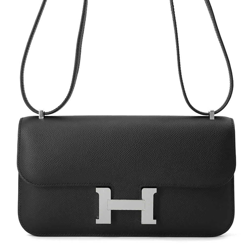 美品 HERMESエルメスエブリ□O刻印 黒ブラックノワールシルバー金具 