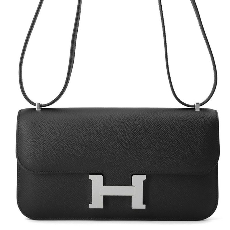 エルメス コンスタンス エラン ミロワール ブラック/シルバー金具 エプソン W刻印 黒