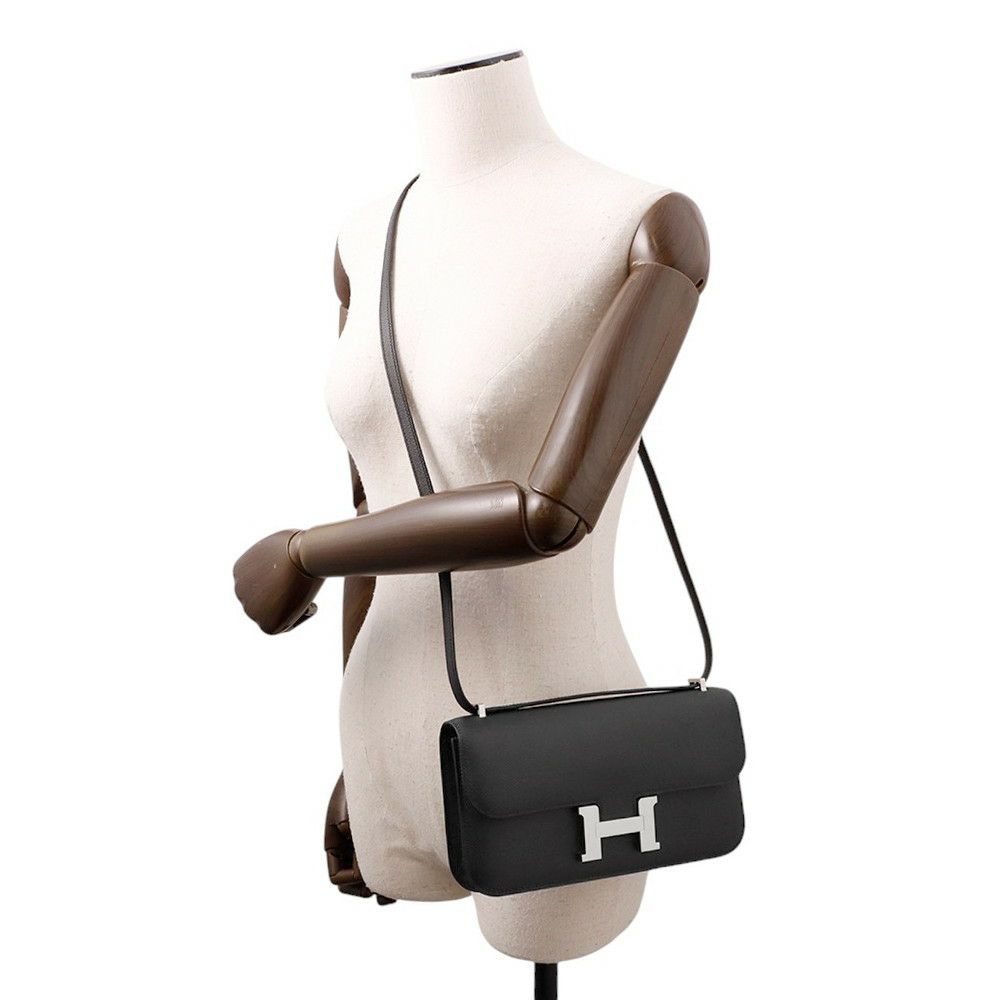 エルメス コンスタンス エラン ミロワール ブラック/シルバー金具 エプソン W刻印 黒