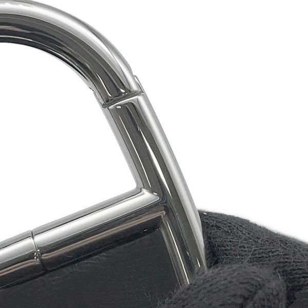 エルメス ボディバッグ ポルトフォイユ・ポッシャンプリュス ブラック/シルバー金具 スイフト W刻印 黒