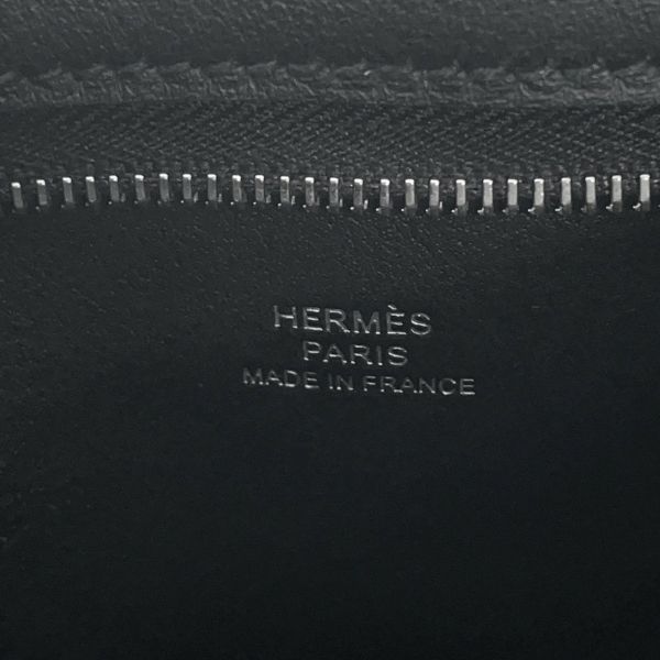 エルメス ボディバッグ ポルトフォイユ・ポッシャンプリュス ブラック/シルバー金具 スイフト W刻印 黒