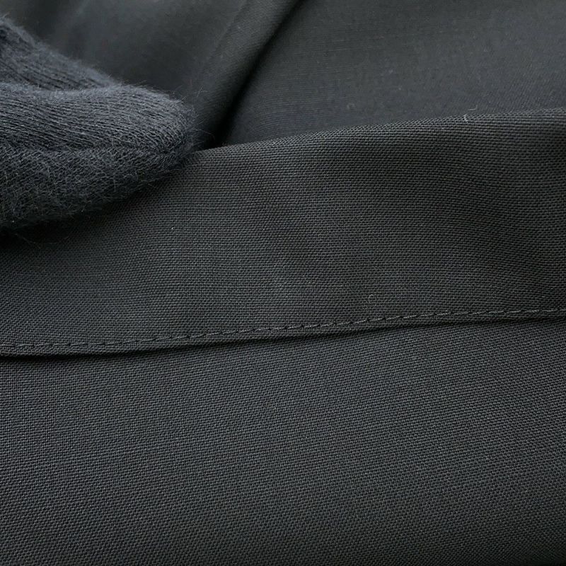 エルメス パンツ ダブルボタン ワイド ショートパンツ ウール レディース44 HERMES ボトムス 黒