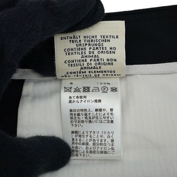 エルメス パンツ ダブルボタン ワイド ショートパンツ ウール レディース44 HERMES ボトムス 黒