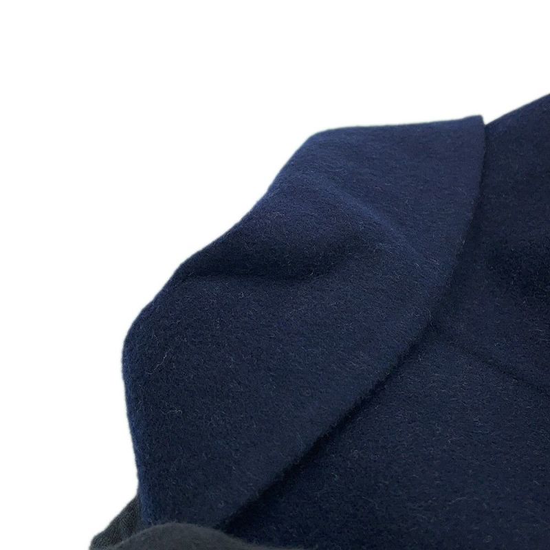 エルメス ロングコート シェーヌダンクル ウール レディースサイズ40 HERMES アパレル ネイビー