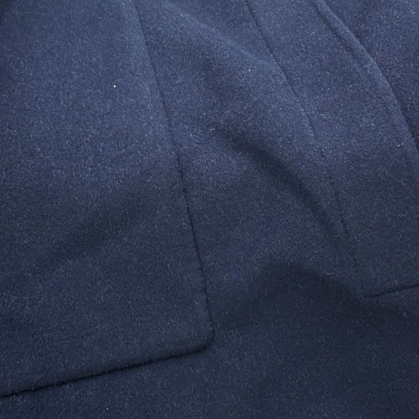 エルメス ロングコート シェーヌダンクル ウール レディースサイズ40 HERMES アパレル ネイビー