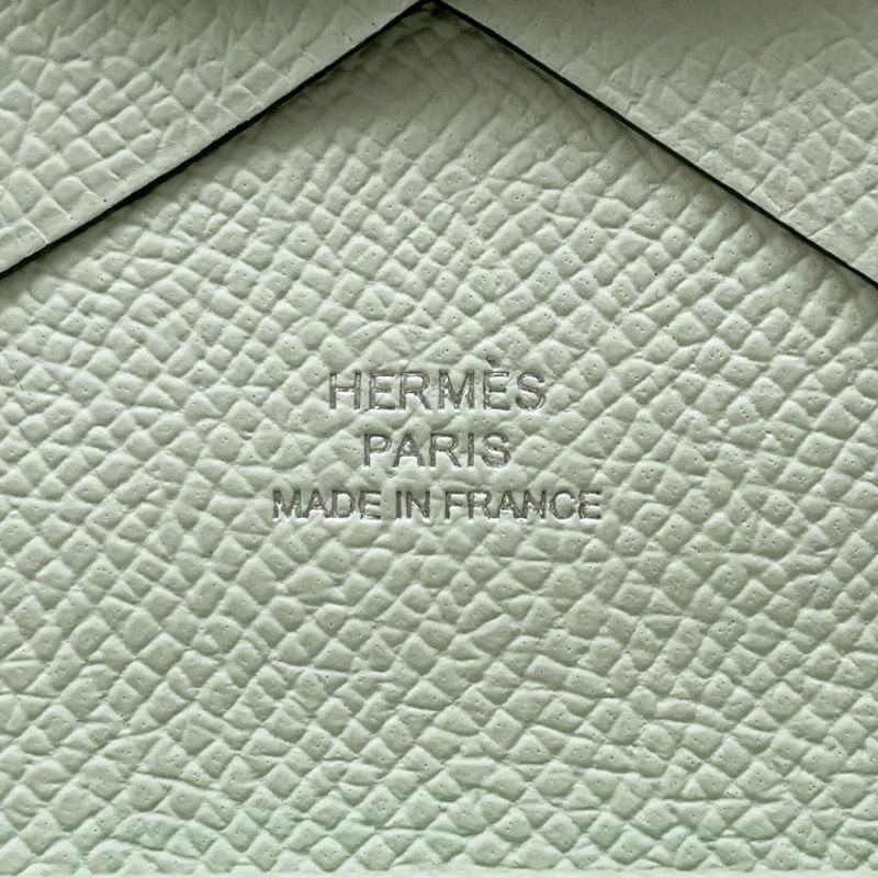 エルメス コインケース カルヴィ デュオ ヴェールフィズ/シルバー金具 エプソン W刻印 財布