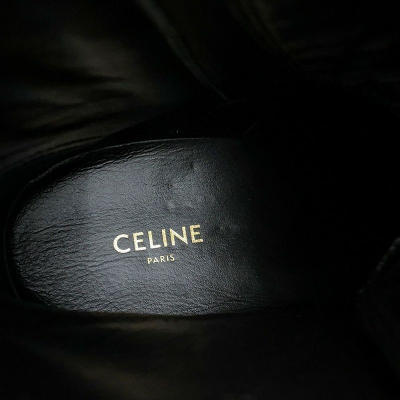 セリーヌ ブーツ トリオンフレンジャー ミッドレースアップブーツ レディースサイズ36 357583579C CELINE 靴 黒