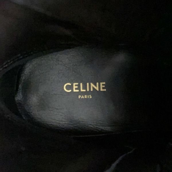 セリーヌ ブーツ トリオンフレンジャー ミッドレースアップブーツ レディースサイズ36 357583579C CELINE 靴 黒