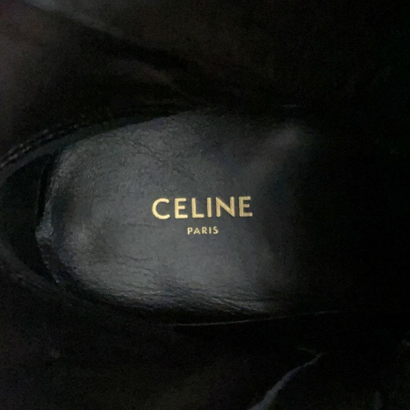 セリーヌ ブーツ トリオンフレンジャー ミッドレースアップブーツ レディースサイズ36 357583579C CELINE 靴 黒