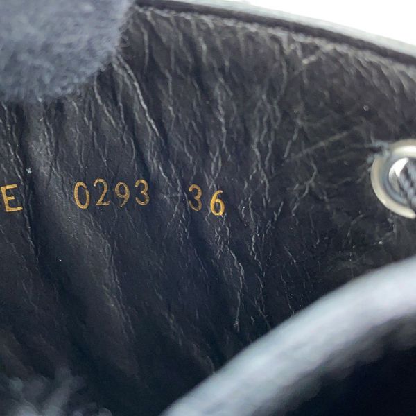 セリーヌ ブーツ トリオンフレンジャー ミッドレースアップブーツ レディースサイズ36 357583579C CELINE 靴 黒