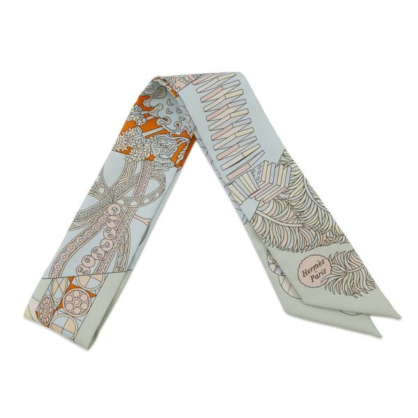 エルメス スカーフ ツイリー 杖傘と決闘 De l'Ombrelle aux Duels Vieux HERMES シルクツイル 2021秋冬