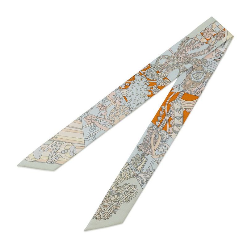 エルメス スカーフ ツイリー 杖傘と決闘 De l'Ombrelle aux Duels Vieux HERMES シルクツイル 2021秋冬