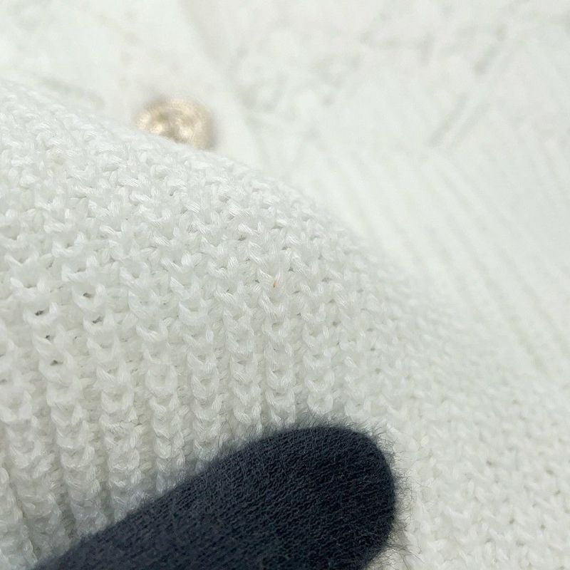 シャネル カーディガン ココマーク コットン レディースサイズ38 P79194 CHANEL 白