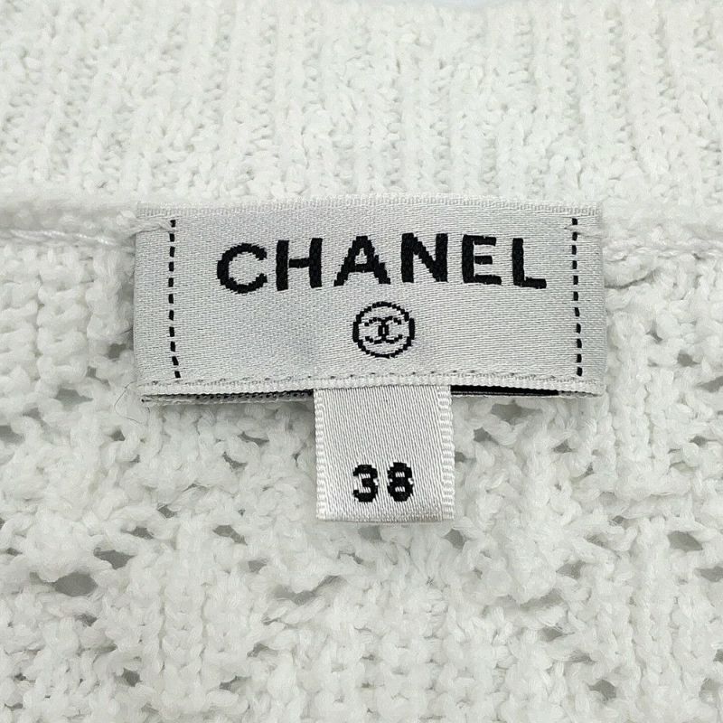 シャネル カーディガン ココマーク コットン レディースサイズ38 P79194 CHANEL 白