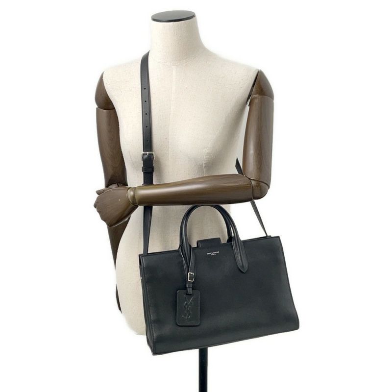 サンローランパリ ハンドバッグ ジェーン レザー 504924 SAINT LAURENT PARIS 2way 黒
