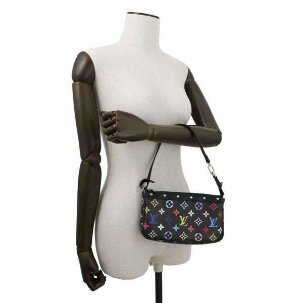 ルイヴィトン ハンドバッグ モノグラム・マルチカラー LV x TM ポシェット・アクセソワール M13663 黒