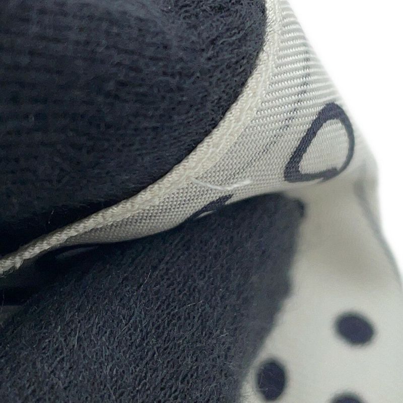 エルメス スカーフ カレ70 バンダナ フリル ブリッド・ドゥ・ガラ・ドット シルク HERMES 白 黒