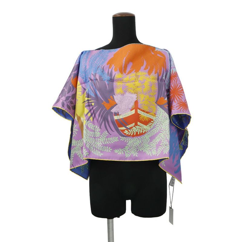 エルメス スカーフ カレ ドサール Wフェイス 画家たちの庭  Le Jardin de Peintres シルク HERMES ポンチョ