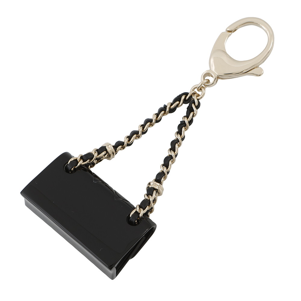 シャネル バッグチャーム マトラッセバッグ モチーフ B23C ABA121 CHANEL チャーム 黒