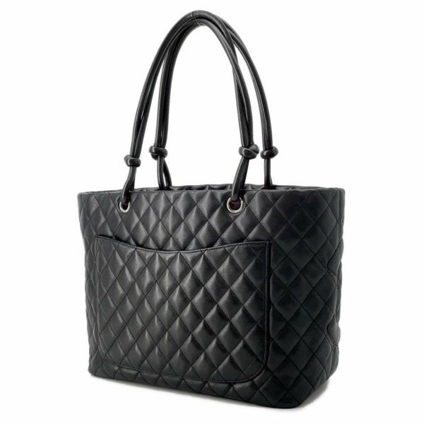 シャネル トートバッグ カンボンライン ラージトート ココマーク レザー A25169 CHANEL バッグ ショルダーバッグ 黒