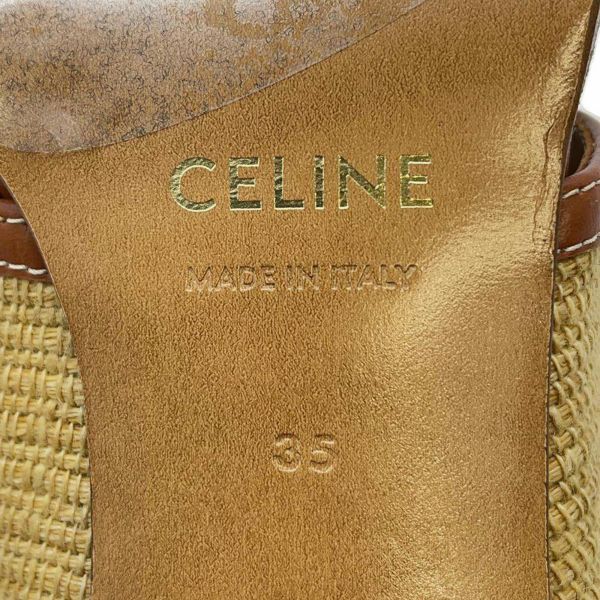 セリーヌ ミュール アポリーヌ トリオンフ ラフィア レザー レディースサイズ35 359902359C.02ET CELINE 靴 サンダル