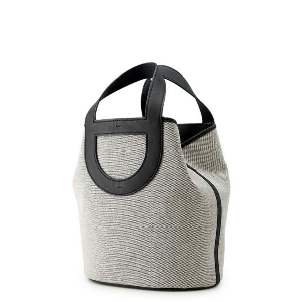 エルメス トートバッグ インザループ 23 エクリュ/ブラック/シルバー金具 トワルアッシュ/スイフト K刻印 黒