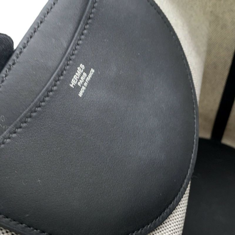 エルメス トートバッグ インザループ 23 エクリュ/ブラック/シルバー金具 トワルアッシュ/スイフト K刻印 黒