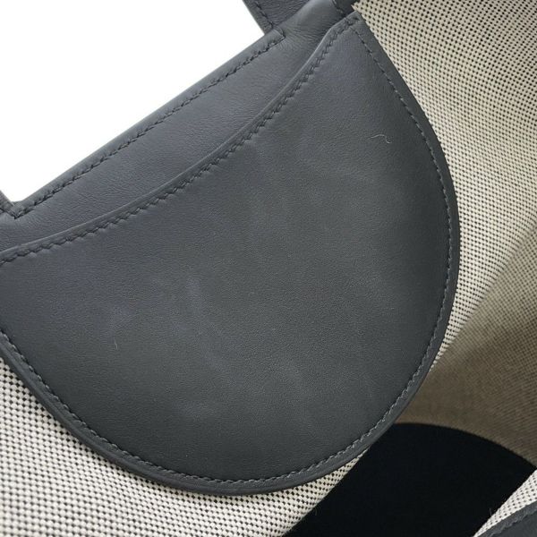エルメス トートバッグ インザループ 23 エクリュ/ブラック/シルバー金具 トワルアッシュ/スイフト K刻印 黒