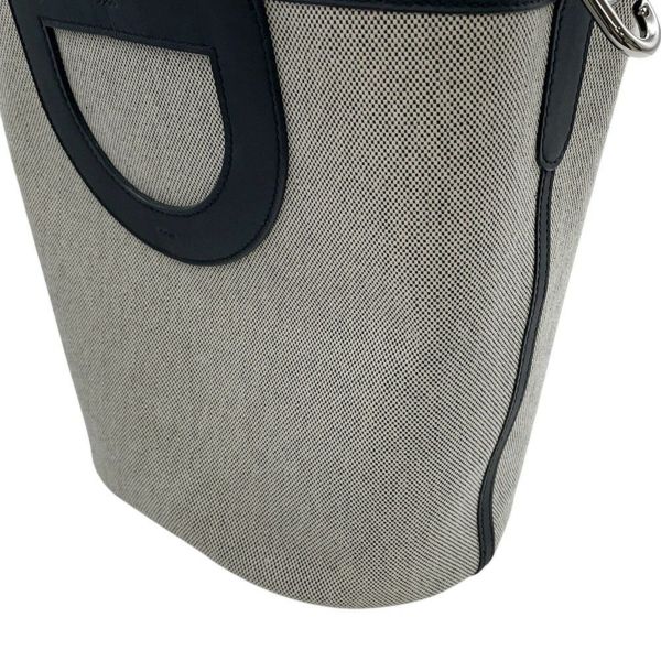 エルメス トートバッグ インザループ 23 エクリュ/ブラック/シルバー金具 トワルアッシュ/スイフト K刻印 黒