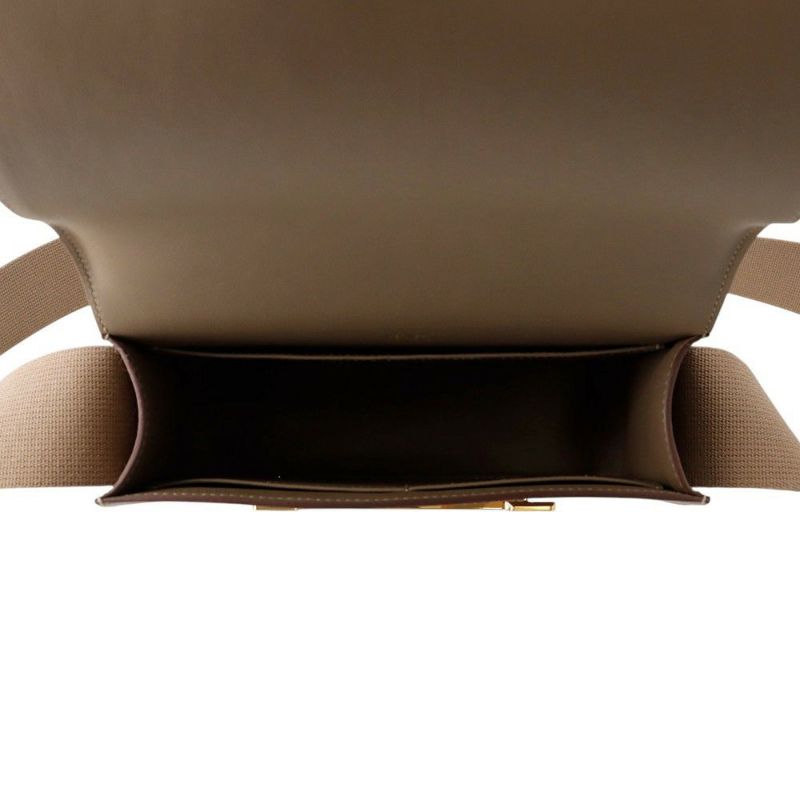 エルメス ショルダーバッグ ゲタ エトゥープ/ゴールド金具 シェブルミゾル B刻印 HERMES バッグ