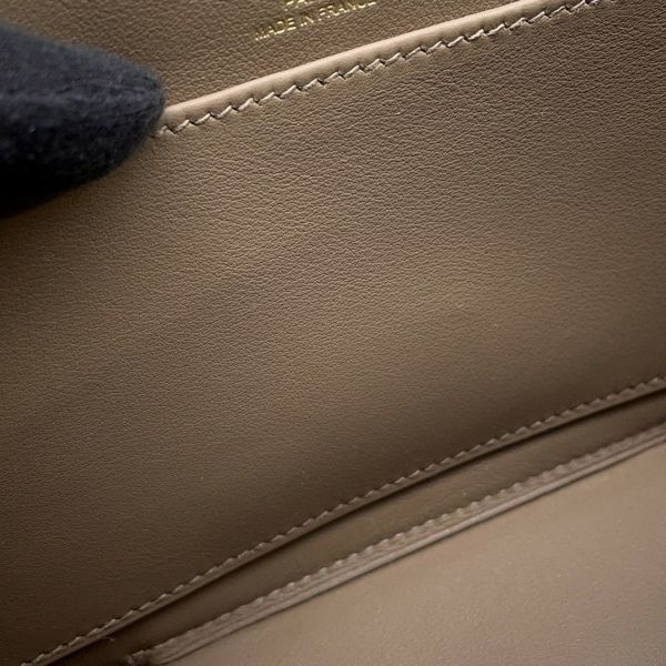 エルメス ショルダーバッグ ゲタ エトゥープ/ゴールド金具 シェブルミゾル B刻印 HERMES バッグ