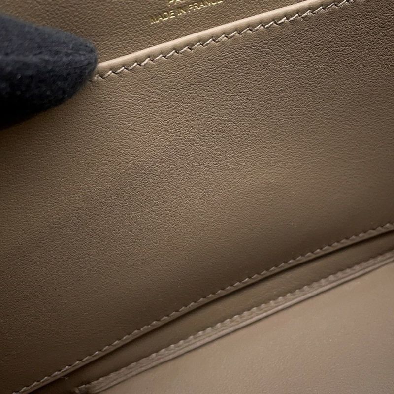 エルメス ショルダーバッグ ゲタ エトゥープ/ゴールド金具 シェブルミゾル B刻印 HERMES バッグ