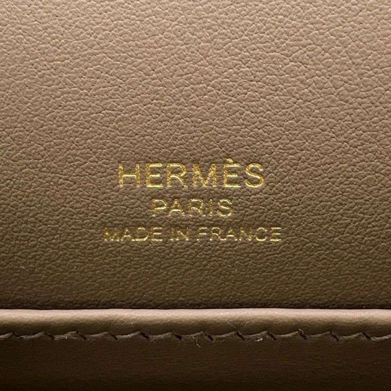エルメス ショルダーバッグ ゲタ エトゥープ/ゴールド金具 シェブルミゾル B刻印 HERMES バッグ