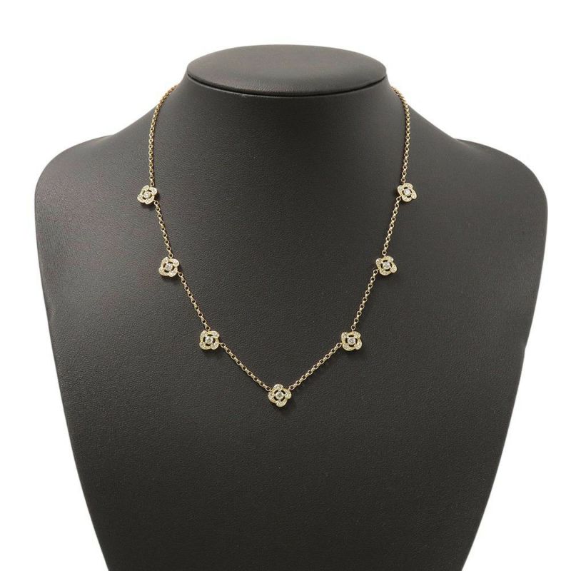 モニッケンダム ネックレス イングリッシュローズ 7モチーフ ダイヤモンド 計1.12ct K18YGイエローゴールド MONNICKENDAM